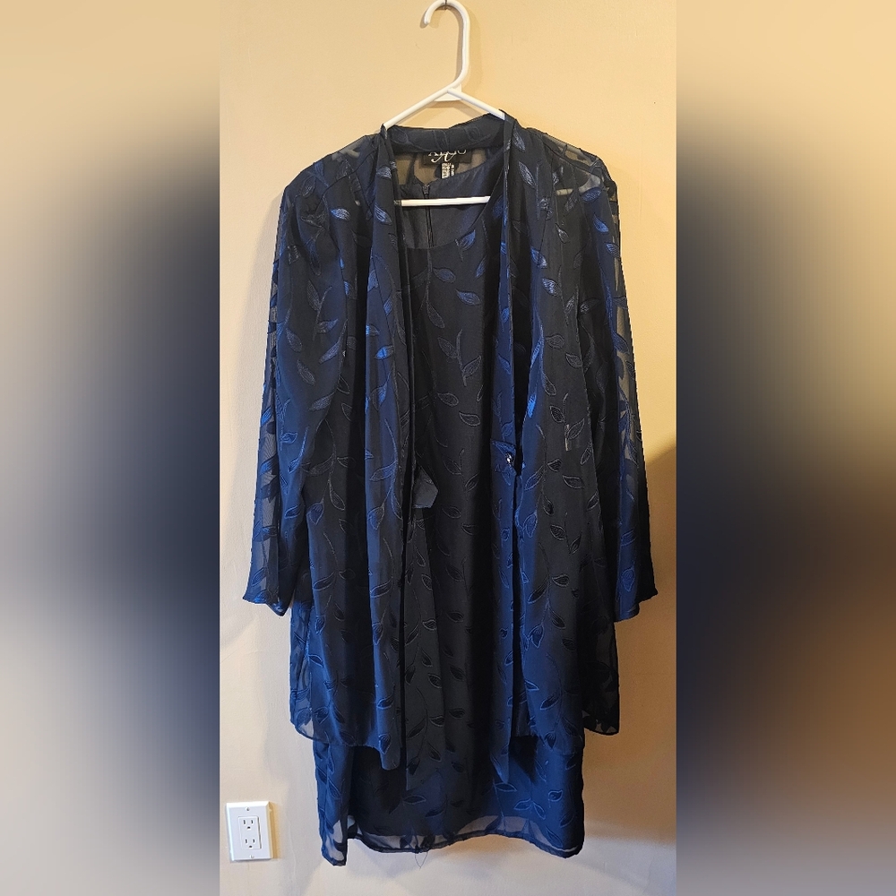 2 Piece Vintage Set - Floral Dress and Kimono
